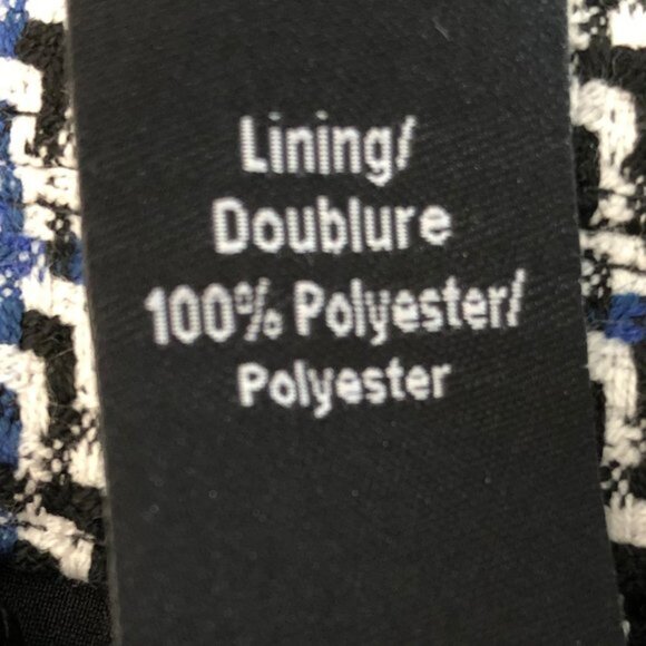 Sigrid Olsen New Fusion Plaid 2 Button Notch Collar Coat Blk White Red Sz 12 NWT - Picture 12 of 15